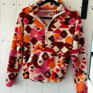 Aztec Sherpa Sweater Size Small
